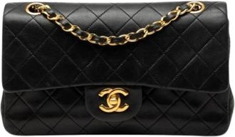 Chanel Pre-owned Double Flap Shoulder Bag - Dames - Vintage Schoudertas - Zwart - ONE Size - Leer - Vintage