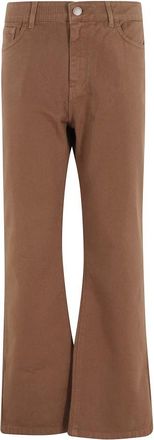 Federica Tosi Trumpet Jeans - Dames - Flared Jeans - Bruin - W26 - Leer - Jeans