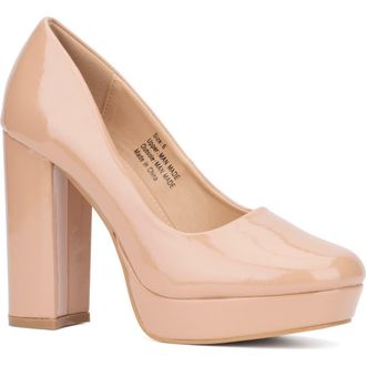 New York & Company Camila Platform Pump in Nude at Nordstrom Rack, Size 8.5