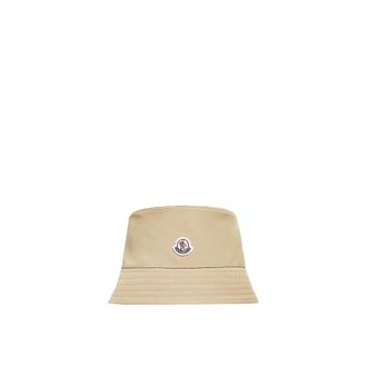 Moncler Moncler Cotton Blend Bucket Hat, Women, Beige, Size: L