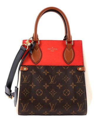 Louis Vuitton Red Monogram Canvas & Leather Fold Pm (Authentic Pre-Loved)