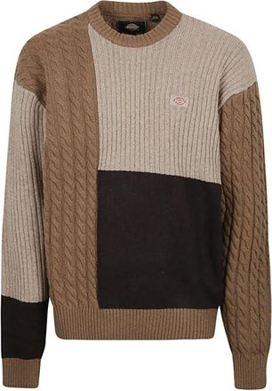 Dickies Lucas Patchwork Sweater - Heren - Ronde hals truien - Veelkleurig - XL - Katoen - Truien & Vesten