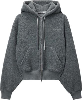 Alexander Wang Shrunken Zip-up Hoodie