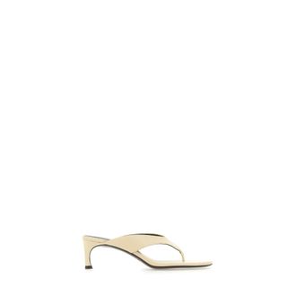 Rotate Heeled Mules - Dames - Muiltjes - Beige - 37 EU - Leer - Schoenen