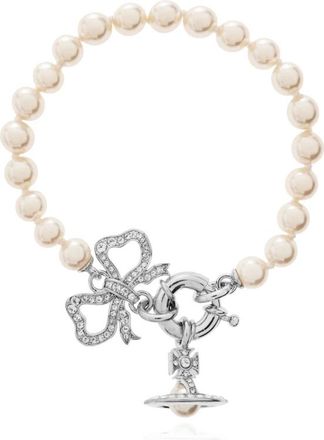 Vivienne Westwood Accessoires, Dames, Grijs, S, Rigoberta Parel Armband