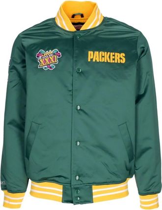 Mitchell & Ness Green Bay Packers NFL Bomber Jack - Heren - Bomber jackets - Groen - XL - Polyester - Jassen