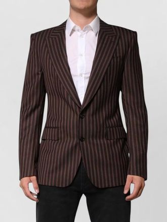 Dolce & Gabbana virgin wool stripe single breasted blazer