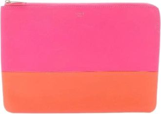Celine Pre-owned Clutches, female, Multicolor, Size: ONE SIZE Pre-owned Leather Clutch Bag
