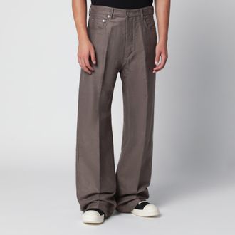 Rick Owens Taupe cotton-blend trousers