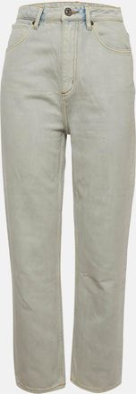 Sandro Blue Snow Wash Denim High Rise Jeans S/waist