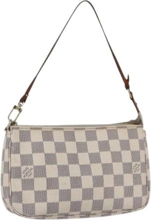 Louis Vuitton Pre-owned Shoulder Bags, female, White, Size: ONE SIZE Pre-owned Canvas Shoulder Bag
