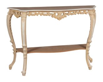 Biscottini International Consola De Madera En Acabado Aspero Hecha En Italia