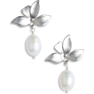 Set & Stones Maeve Freshwater Pearl Drop Earrings in Silver at Nordstrom