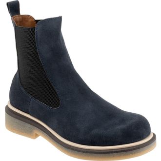 Bueno Wanda Platform Chelsea Boot in Navy Suede at Nordstrom, Size 7.5-8Us