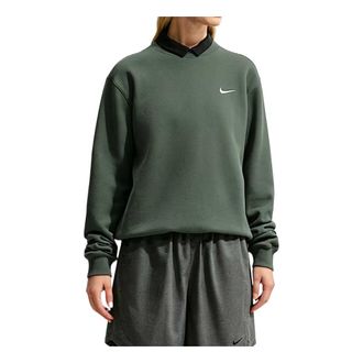 Nike (WMNS) Nike Studio Fleece Medium Weight Crew Camo Green Sail IR8293-303