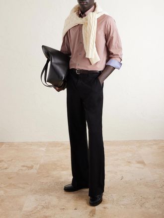 Paul Smith Button-Down Collar Checked Cotton-Poplin Shirt