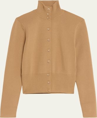 Aexae Knit Stand Collar Cardigan