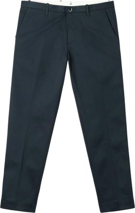 Nine In The Morning Giove Piatto Slim Pant Cotton - Heren - Chinos - Blauw - M - Katoen - Broeken