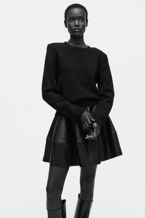 H&M Shoulder-pad Jumper in Black at Nordstrom, Size Xx-Large