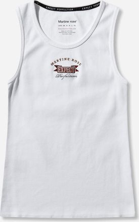 Martine Rose Ribbed Tank Top White