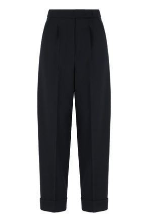 Max Mara Black Tailored Flat Front Pant