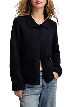 Lucky Brand Cotton Cardigan in Cadet Navy at Nordstrom, Size Small