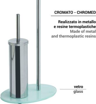 Gedy Gedy - 12321300000 Golia Toallero Y Columna De Pie Cromo - Ref: 12321300000