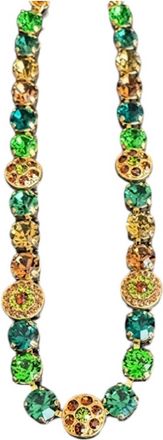 Mariana Womens Evergreen Necklace In Green, Brown, Amber