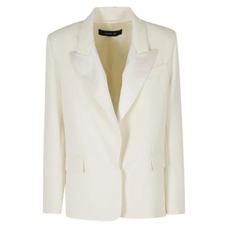 Federica Tosi Dames, Jassen, Beige, Maat: XS Satijn