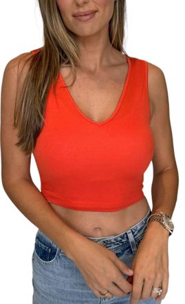La Made Clement Crop Tank In Red