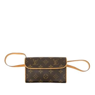 Louis Vuitton Pre-owned Pochette Florentine - Dames - Pre-owned - Bruin - Maat: ONE Size Zijde