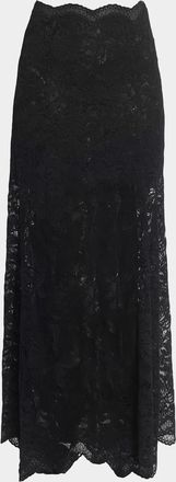 Paco Rabanne Lace A-Line Maxi Skirt
