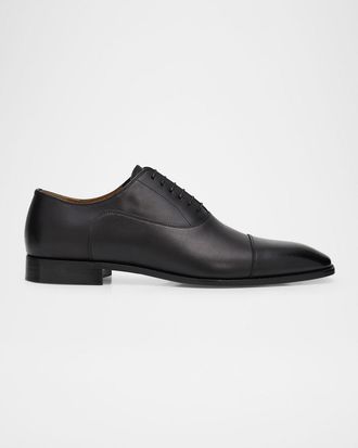 Christian Louboutin Men & apos;s Greggory Leather Cap-Toe Oxford Shoes