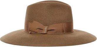 Borsalino Sombrero de Fieltro de Ala Ancha - Accessories - Mujer - Marr&oacute;n - ONE SIZE