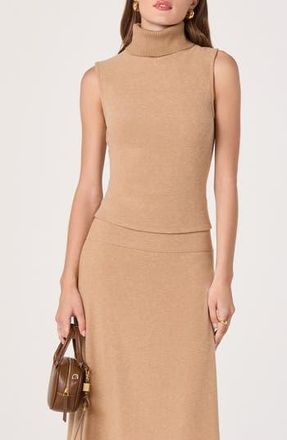 ASTR the Label Sleeveless Turtleneck Sweater in Tan at Nordstrom Rack, Size X-Large