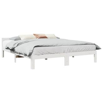 Berkfield Home Bed Frame without Mattress White 160x200 cm Solid Wood Pine