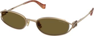 Miu Miu MUC51S 7OE09Z Mens Sunglasses Gold Size 54