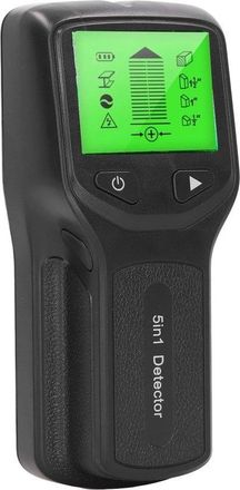 OEM Sensor Esc&aacute;ner De Pared 5 En 1, Pantalla Lcd Hd, Detector Electr&oacute;nico De Montantes Abs, Para Madera, Tuber&iacute;as, Metal Y Cables, Negro