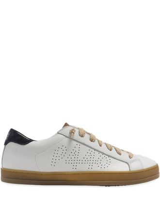P448 John perforated leather sneakers - men - Leather/Fabric/Rubber - 43 - BIANCO