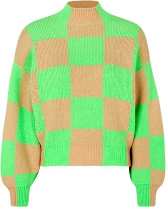 Stine Goya Zachte Alpaca Gebreide Trui - Dames - Coltruien - Veelkleurig - M - Truien & Vesten