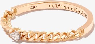Delfina Delettrez 18K Yellow Gold Unchain My Art Diamond Ring - Womens - Diamond/18kt Yellow Gold