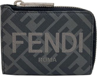 Fendi Gray Pvc Coin Purse/Coin Case (Pre-Owned)
