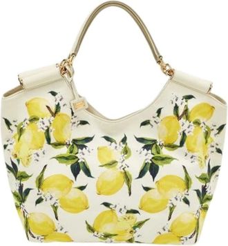 Dolce & Gabbana Pre-owned Tote Bags, female, Yellow, Size: ONE SIZE Pre-owned Canvas Tote