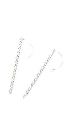 Jessica Elliot Womens Layla Long Twist Earrings In Sterling Silver