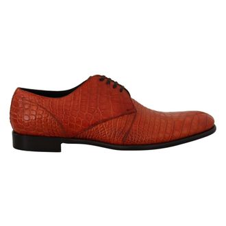 Dolce & Gabbana Laceup Dress Formal - Heren - Veterschoenen - Oranje - 40 EU - Leer - Schoenen