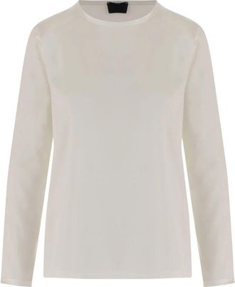 F.it Stretch Zijde Trui - Dames - Longsleeves - Wit - XL - Spandex - Tops