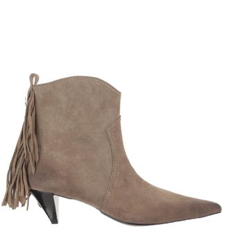 Pinko Beige Didi Fringed Suede Boots