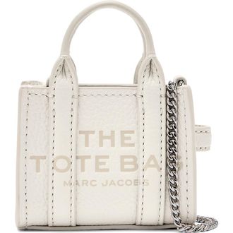 Marc Jacobs The Nano Charm Tote Leather Crossbody Bag in Cotton at Nordstrom Rack