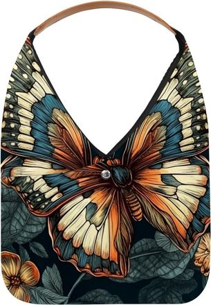 Generic Butterfly Reusable Lightweight Grocery Bags - Foldable Into Compact Pouch, Washable & Sturdy, Multipurpose for Shopping and Travel