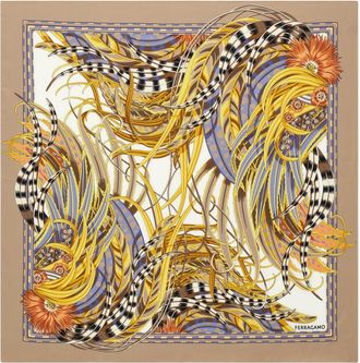 Ferragamo Printed Silk Foulard-Donna